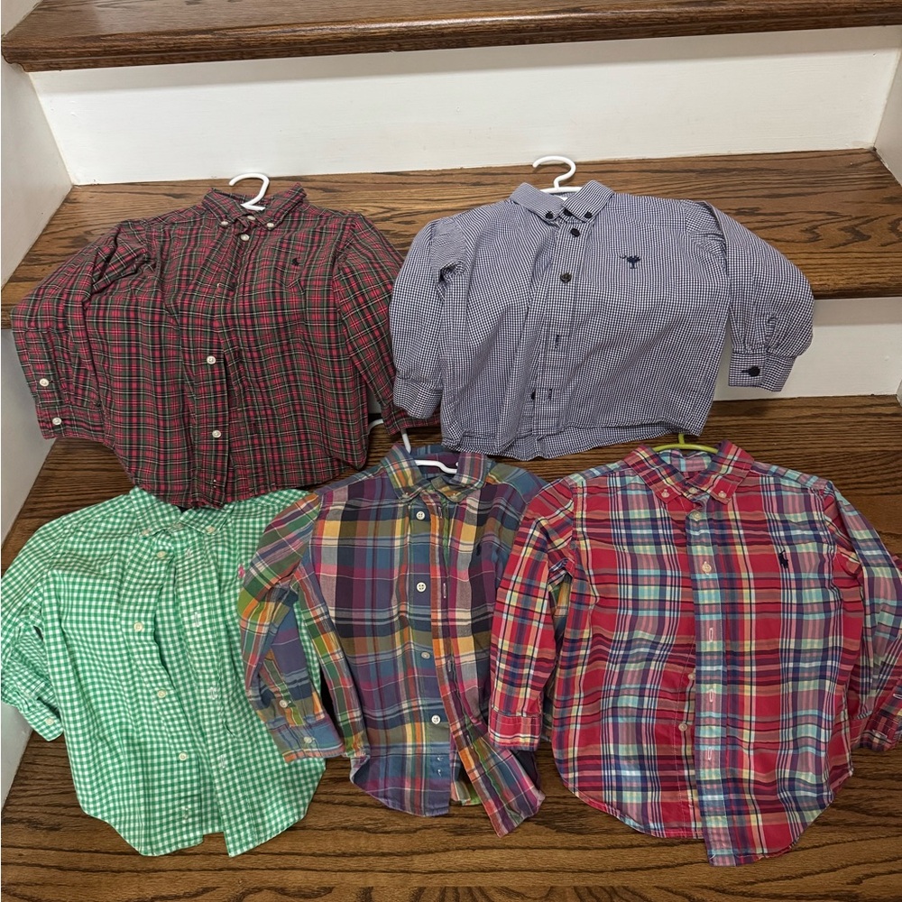Polo by Ralph Lauren Kids Button Down Shirts - Red, Blue, Green Plaid
